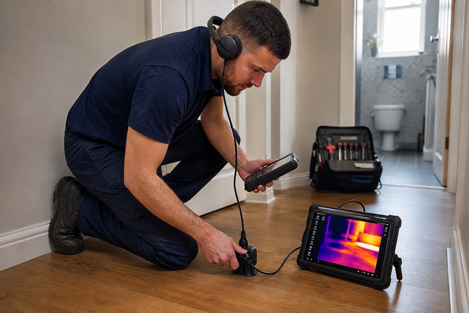 Electronic water leak detection