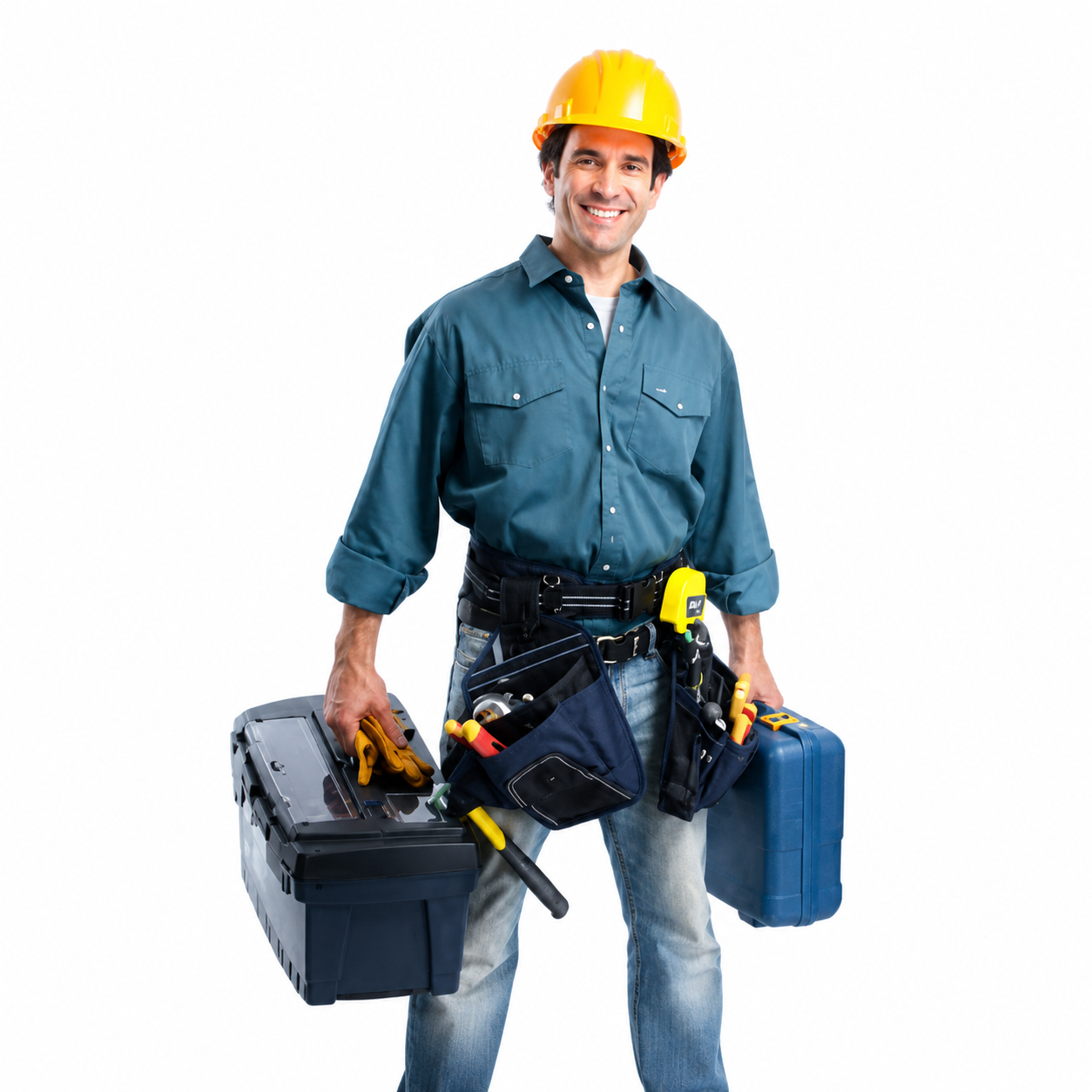 Professional plumber working in Midlothian home